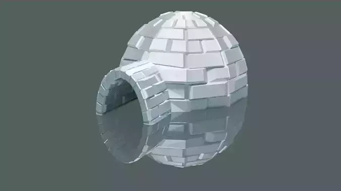 Snow Igloo Low-poly 3D model