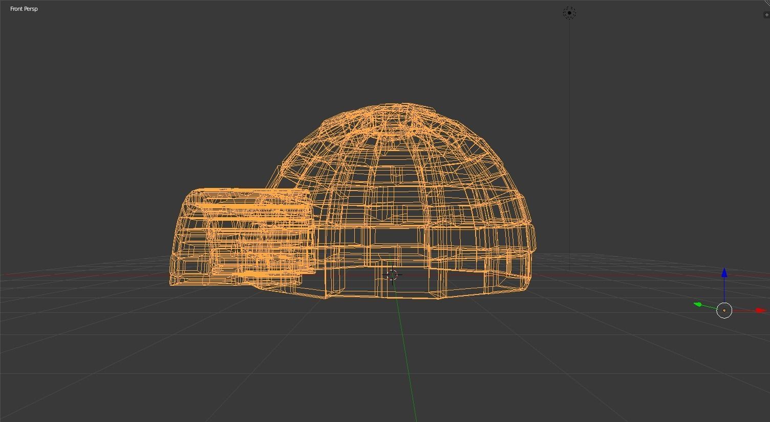 Snow Igloo Low-poly 3D model_8