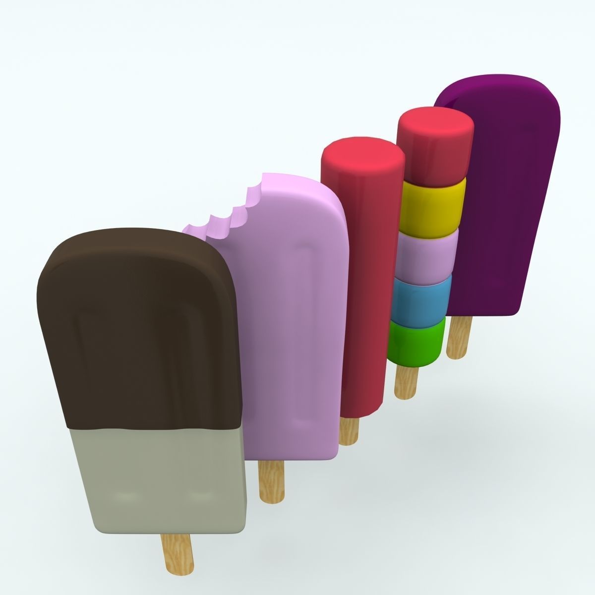 Ice Lolly Collection 3D model_2