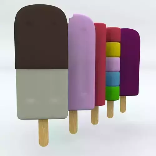 Ice Lolly Collection 3D model