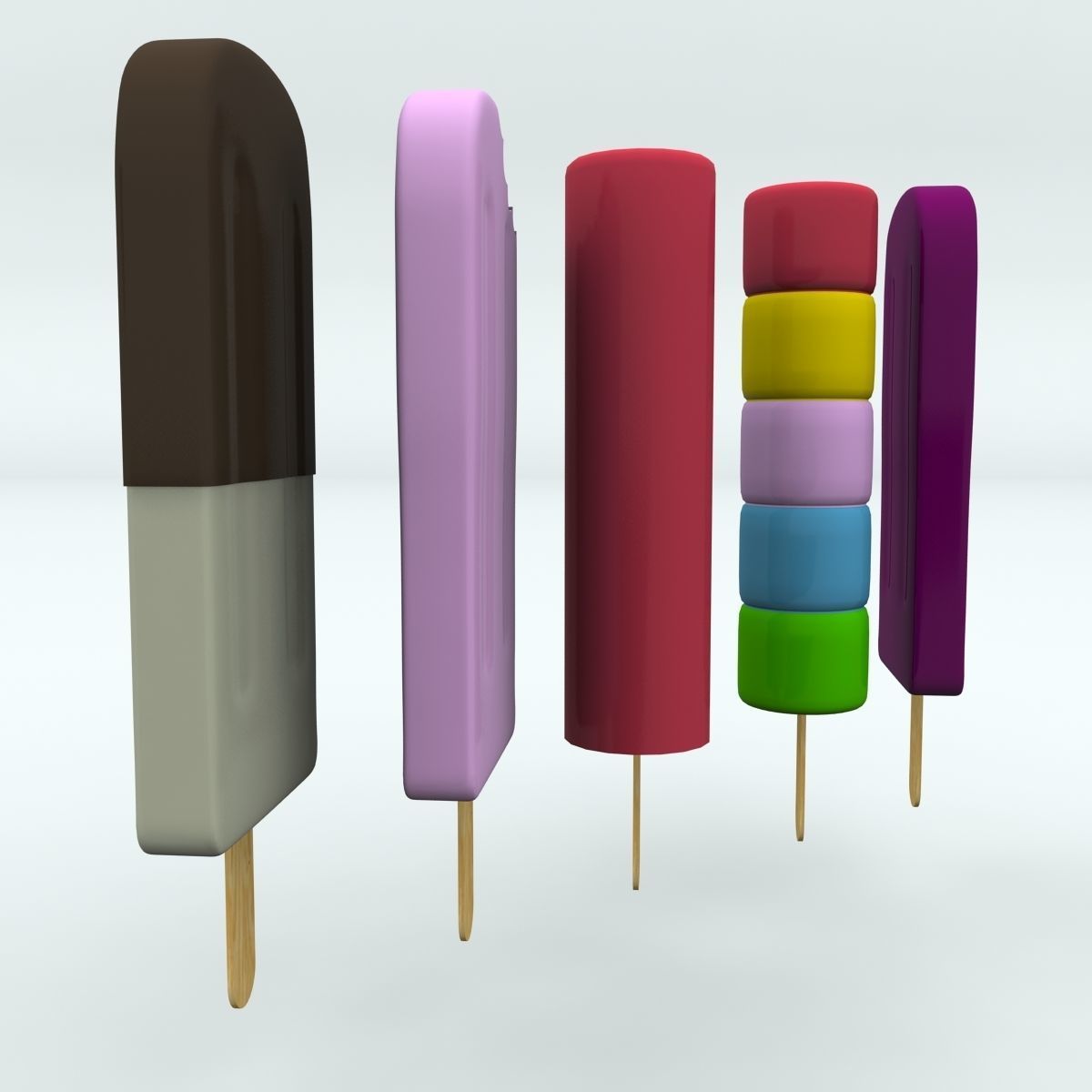 Ice Lolly Collection 3D model_3
