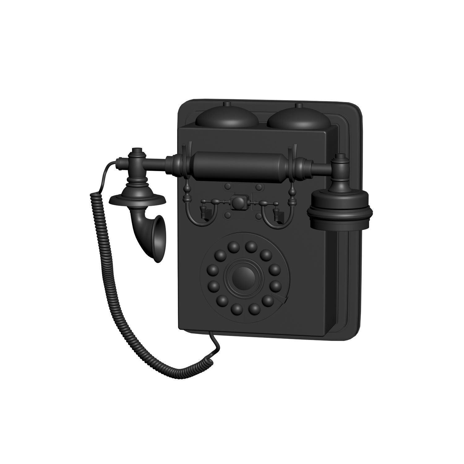 Retro phone 3D print model_1