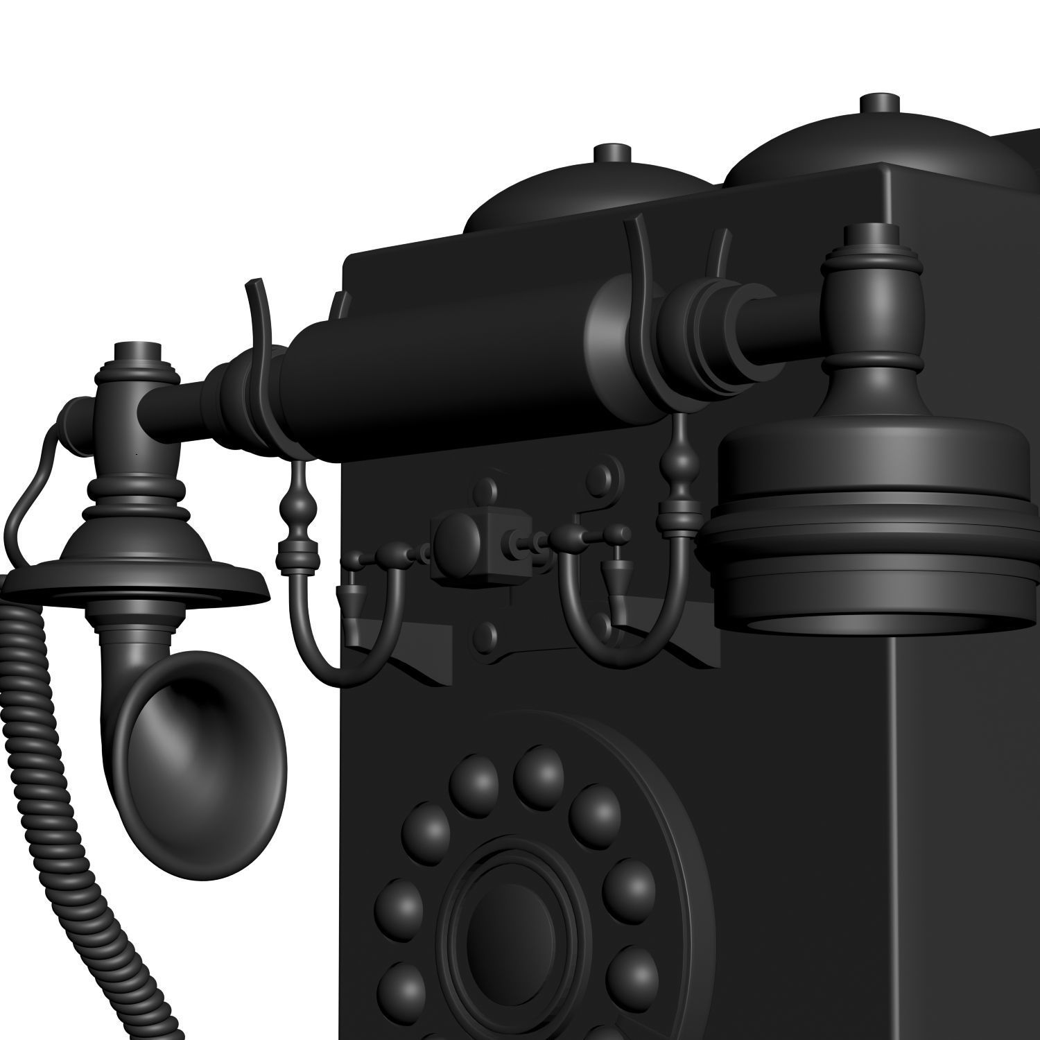 Retro phone 3D print model_2