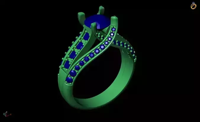 JEWELRY ENGAGEMENT RING STL FILE FOR DOWNLOAD AND PRINT- O10165