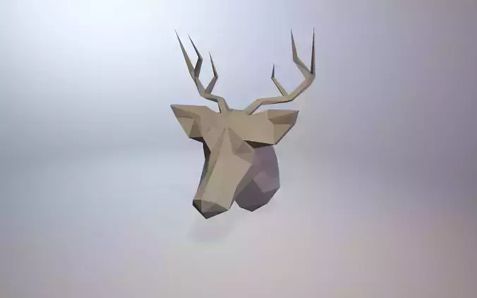 low-poly deer model 3D print model