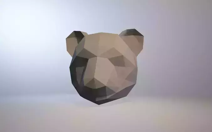low-poly panda model 3D print model