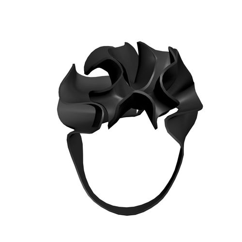 Flower ring 3D print model