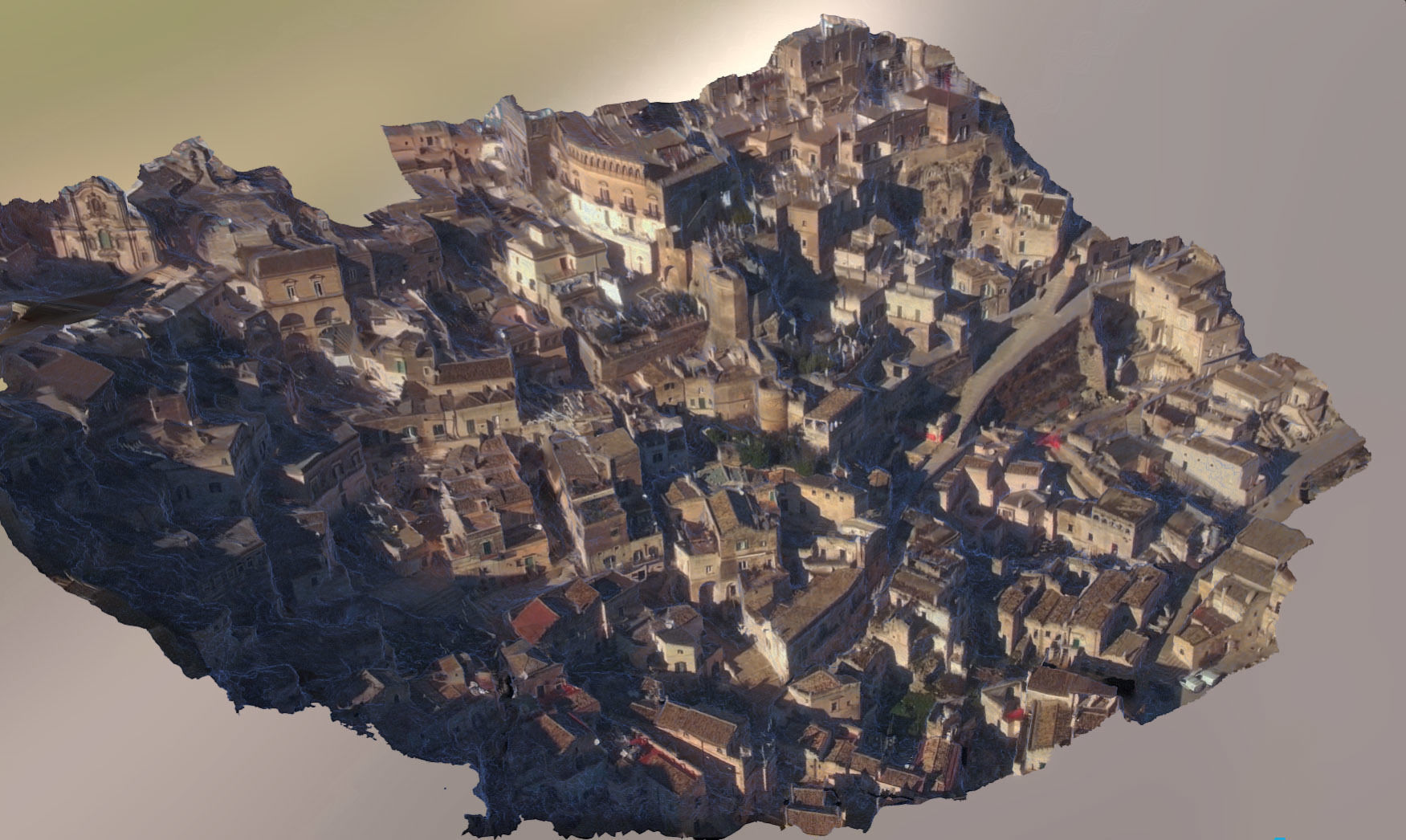 Italy Matera houses  Low-poly 3D model_5