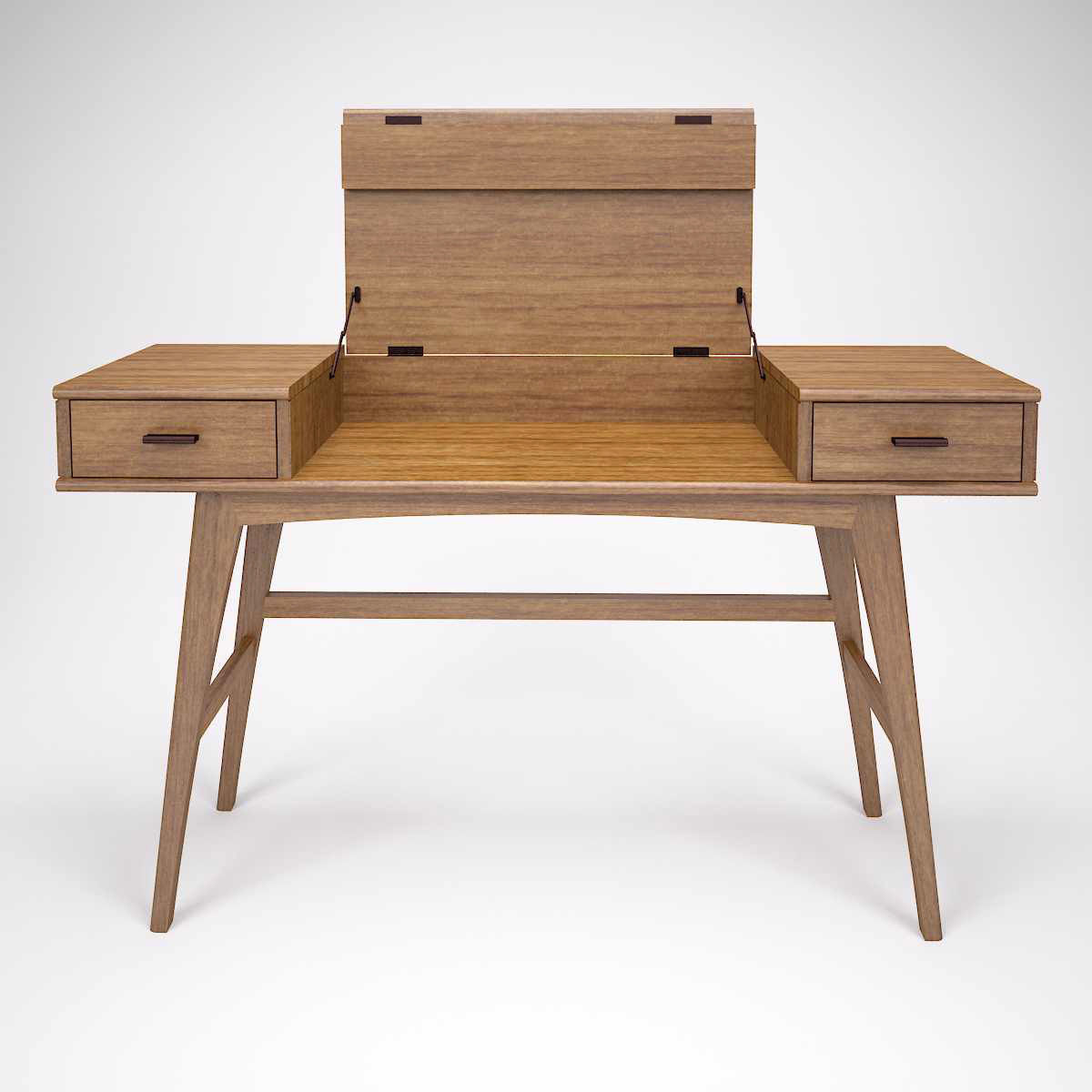3d Model Retro Series 7 Writing Desk Console Retro Series 7 Writing Desk Console 3d Model Max Obj 3ds Fbx 2