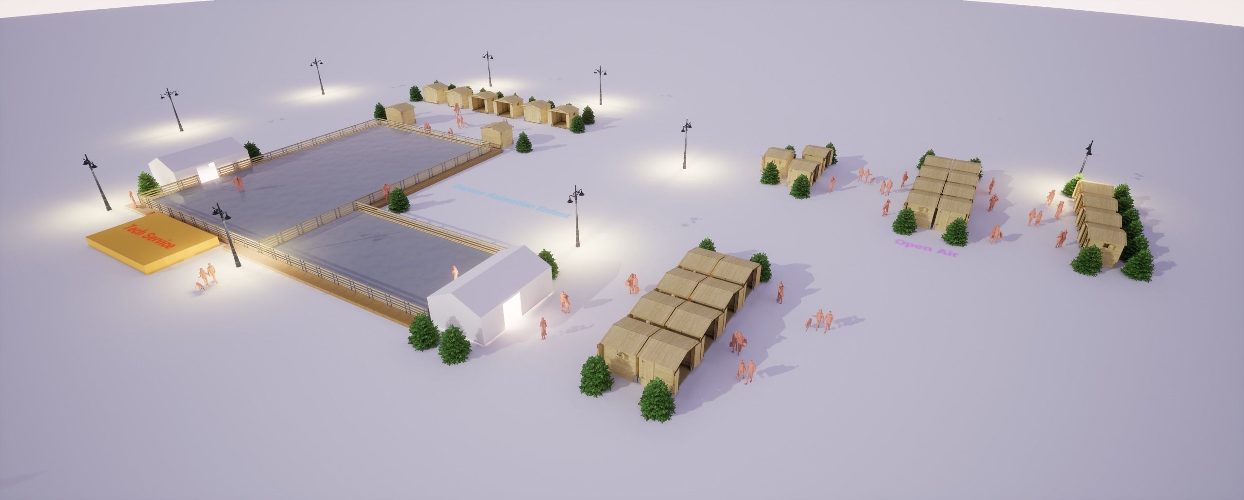 Christmas Market Chalet Low-poly 3D model_20