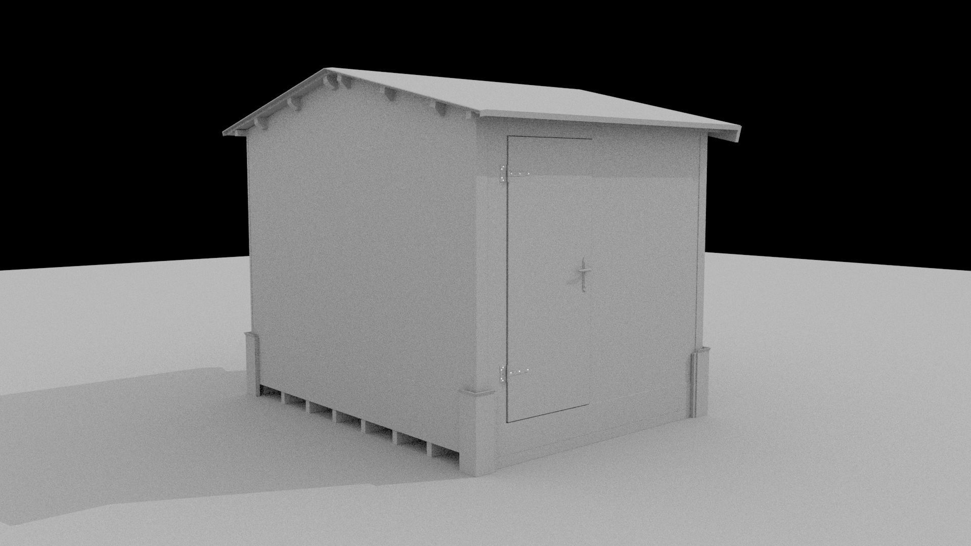 Christmas Market Chalet Low-poly 3D model_24