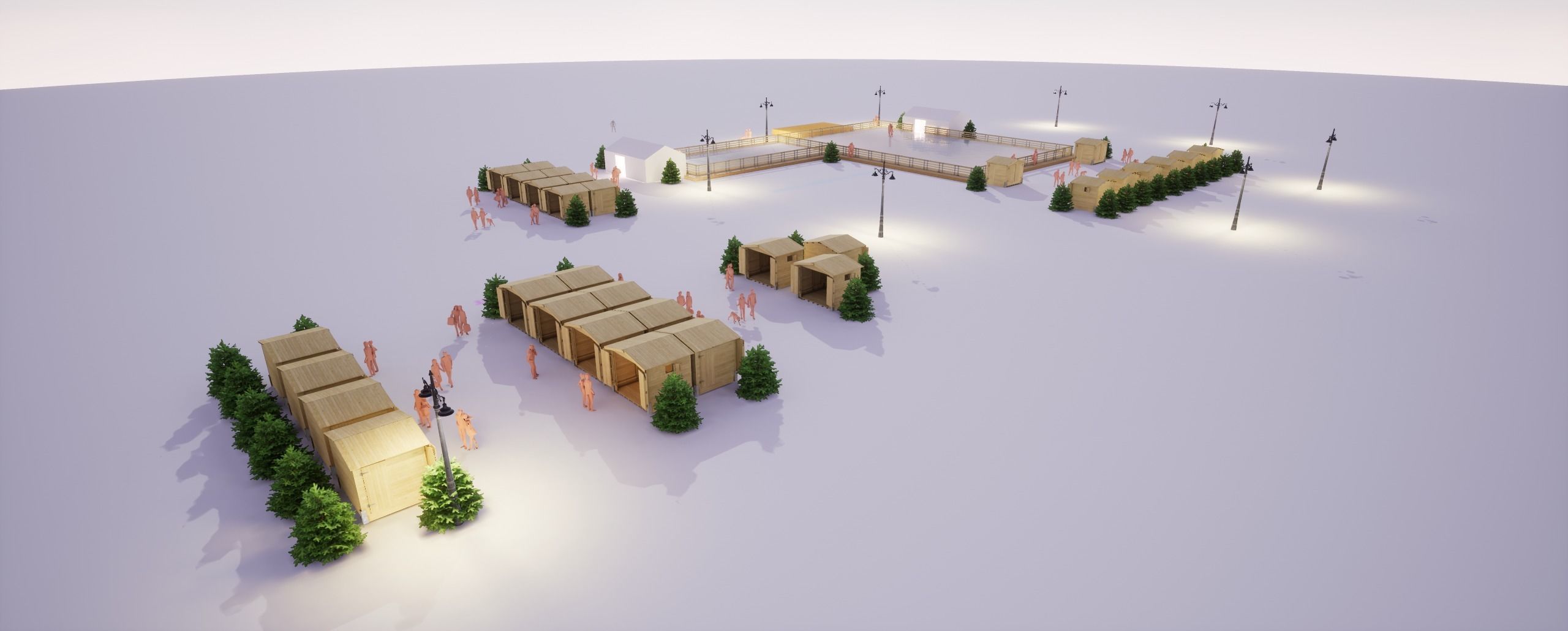Christmas Market Chalet Low-poly 3D model_19