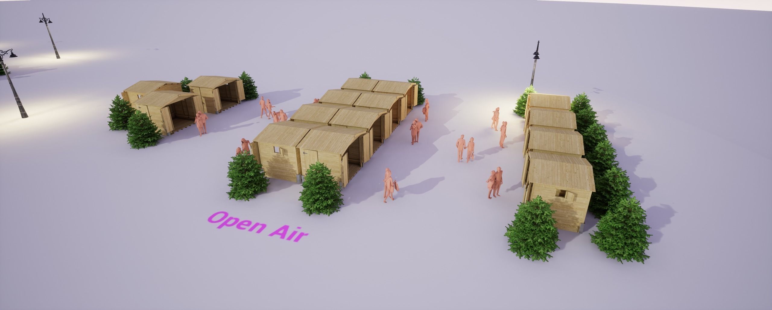 Christmas Market Chalet Low-poly 3D model_21