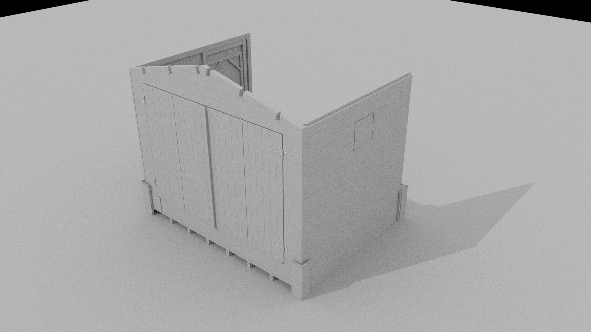 Christmas Market Chalet Low-poly 3D model_25