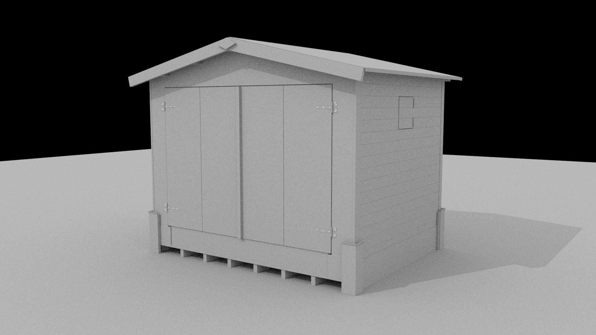 Christmas Market Chalet Low-poly 3D model_23