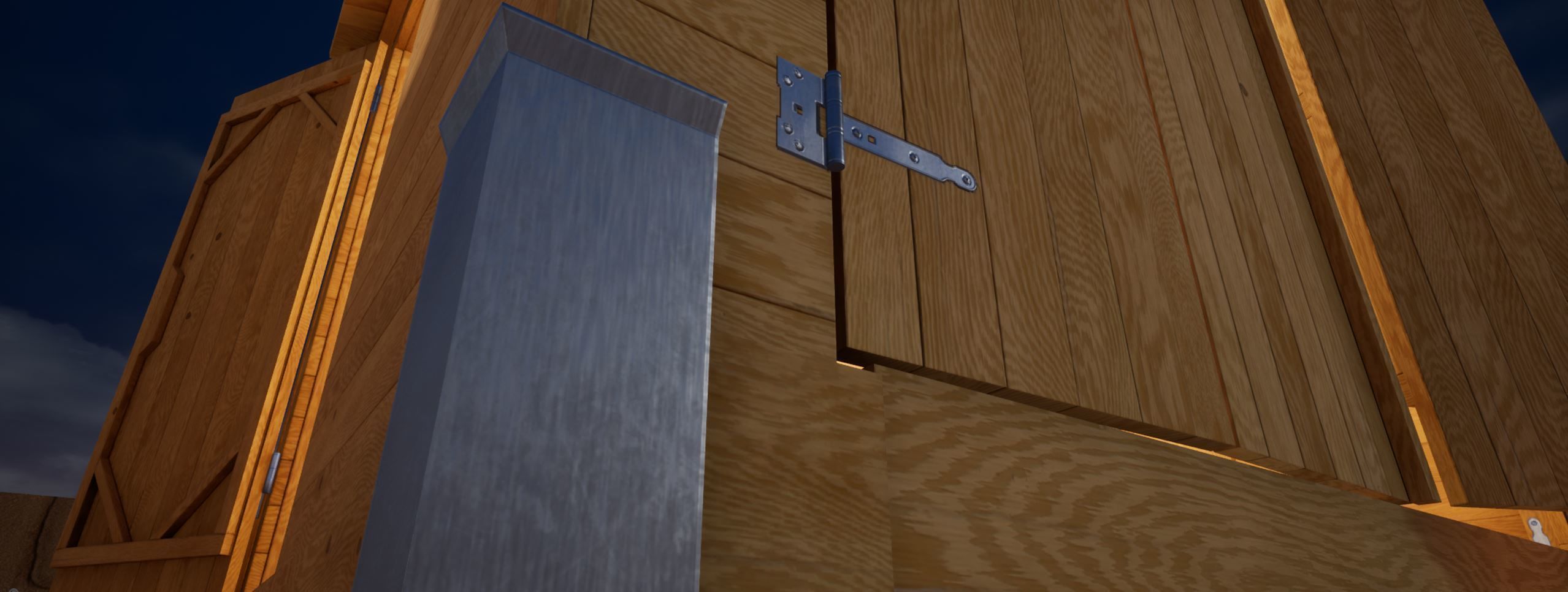 Christmas Market Chalet Low-poly 3D model_16