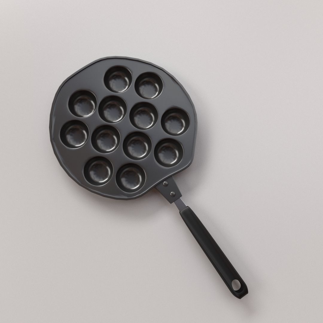 Takoyaki Pan 3D model_2