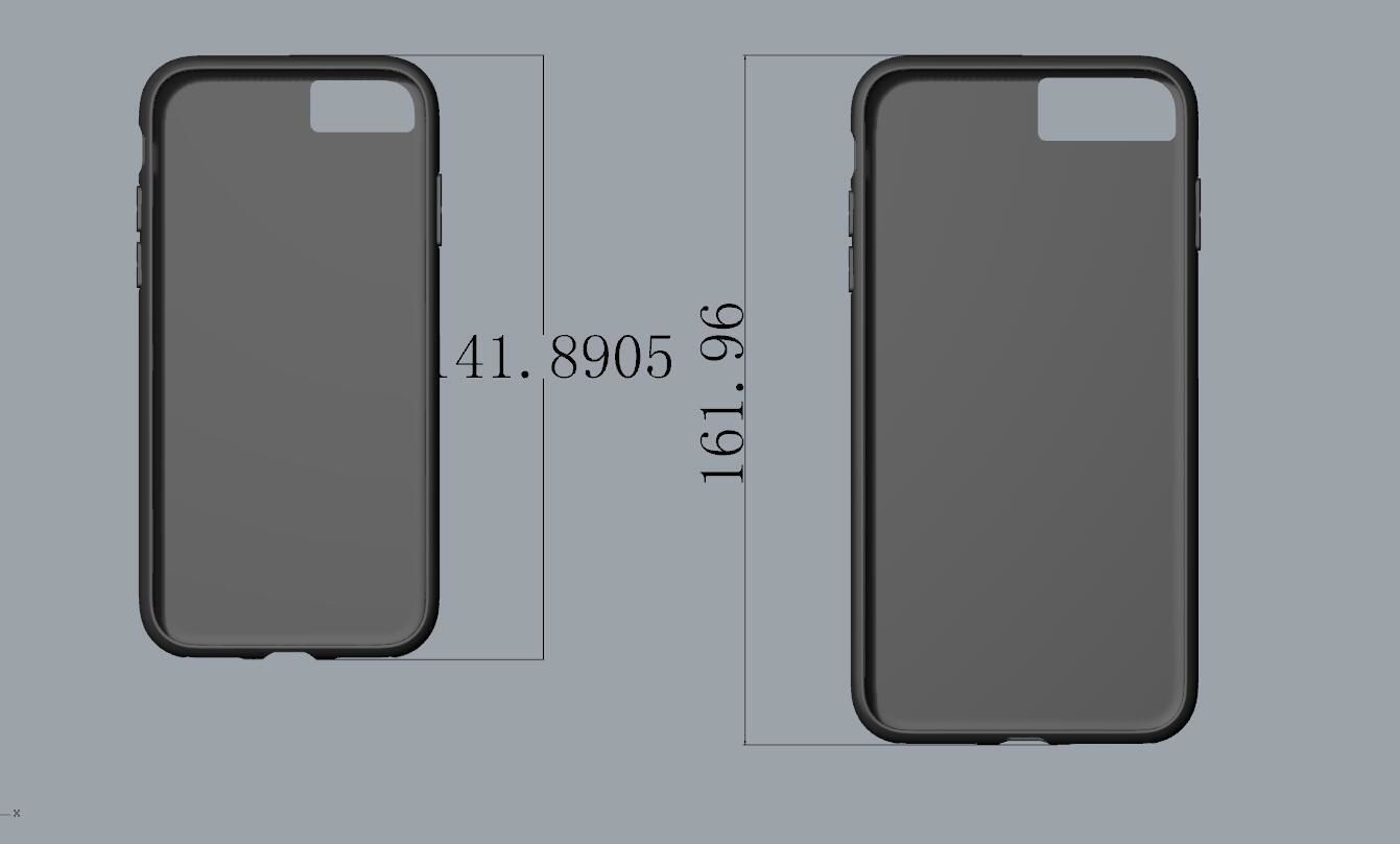 iphone 8 and 8 plus case Original customizable design 3D print model_8