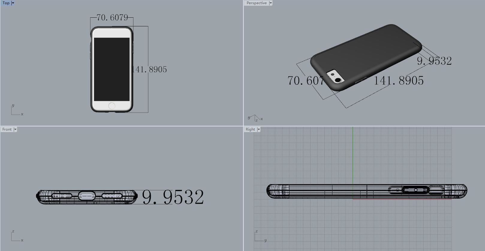 iphone 8 and 8 plus case Original customizable design 3D print model_17