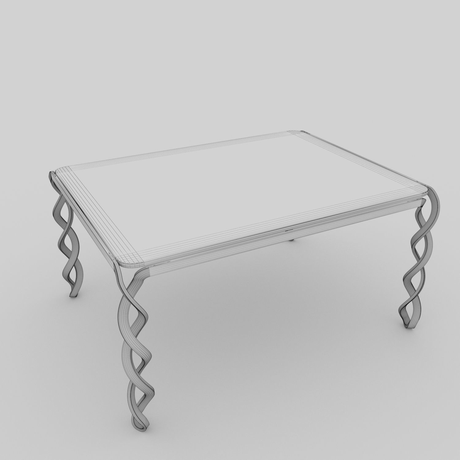 Art deko cofe table 3D model_1