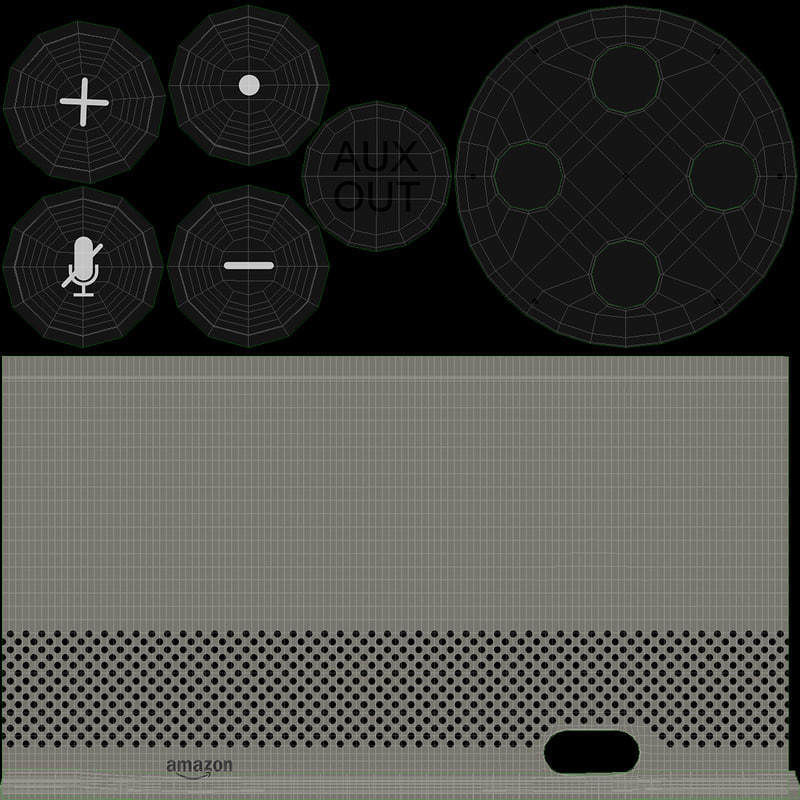 E3D - New Amazon Echo 2018 Silver Finish model model 3D model_10