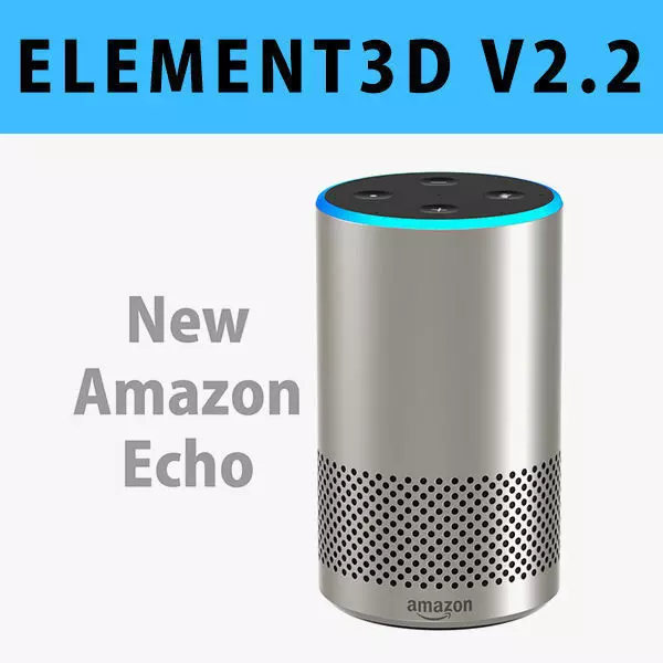 E3D - New Amazon Echo 2018 Silver Finish model model 3D model_0