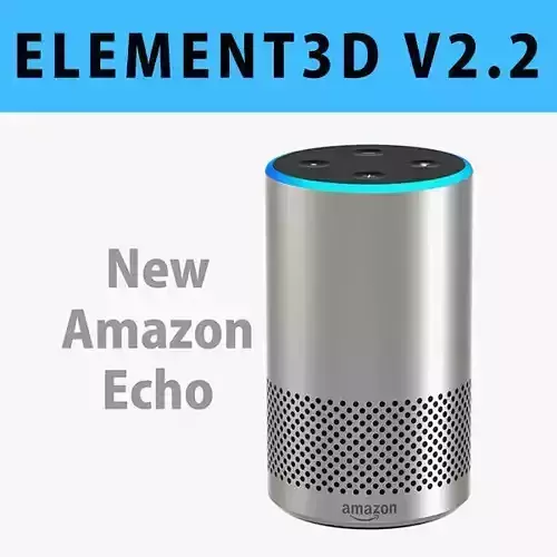 E3D - New Amazon Echo 2018 Silver Finish model model