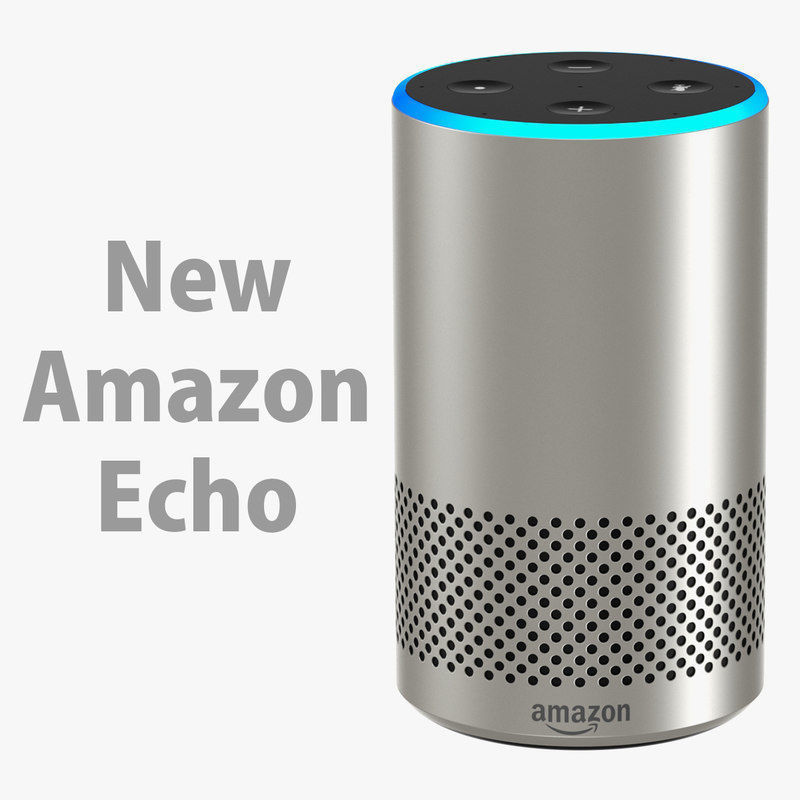 E3D - New Amazon Echo 2018 Silver Finish model model 3D model_1