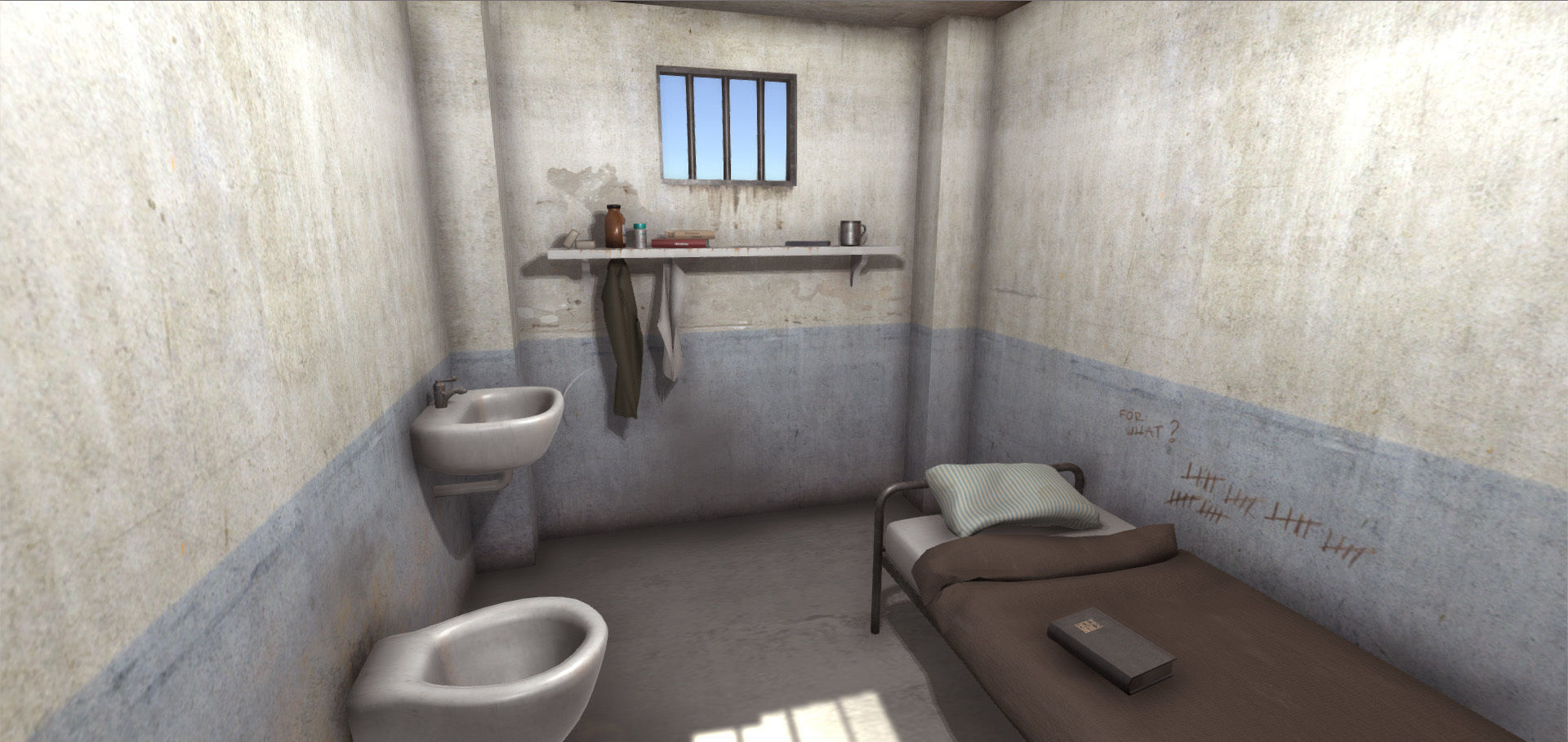 Jails Interior Low-poly 3D model_8