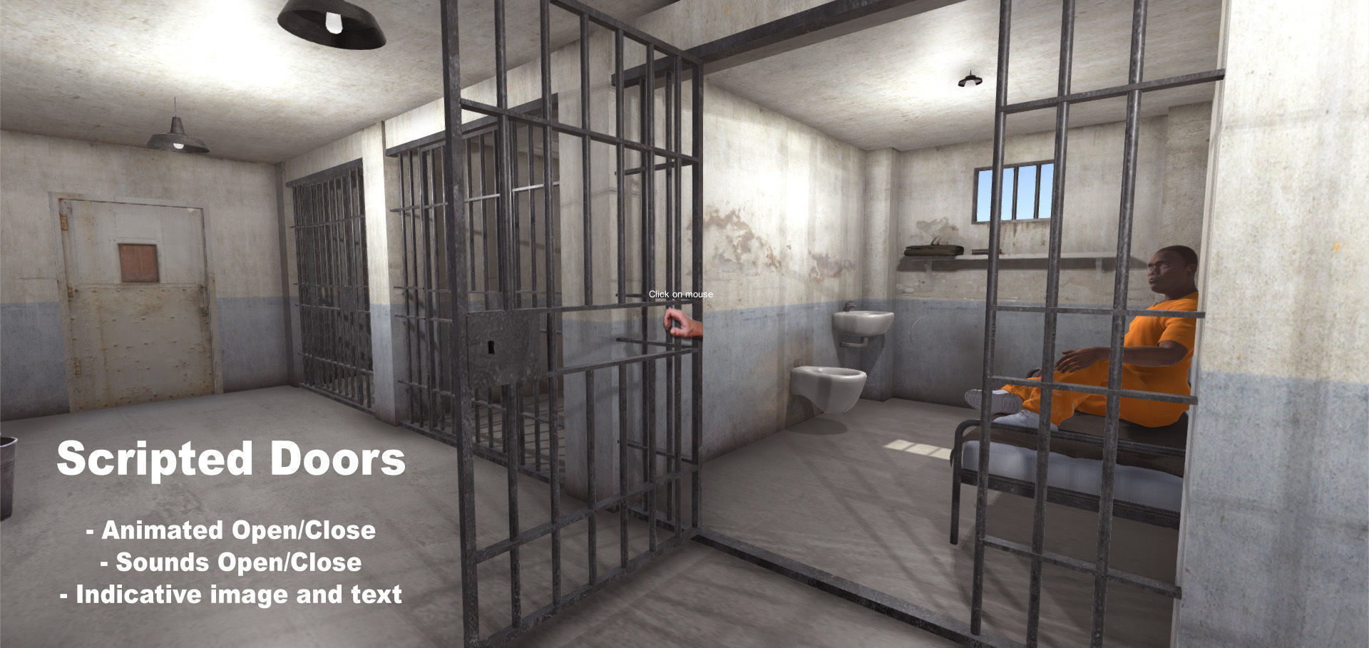 Jails Interior Low-poly 3D model_5