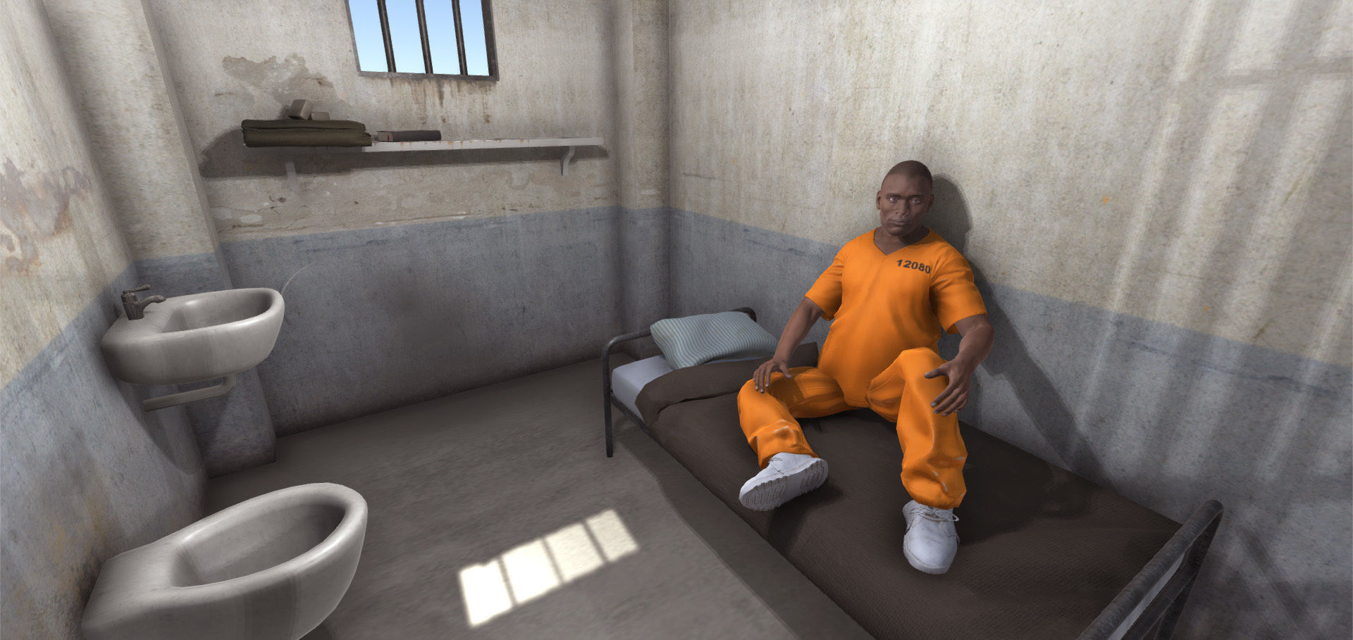 Jails Interior Low-poly 3D model_3