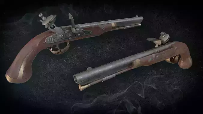 Harpers Ferry Flintlock Pistol