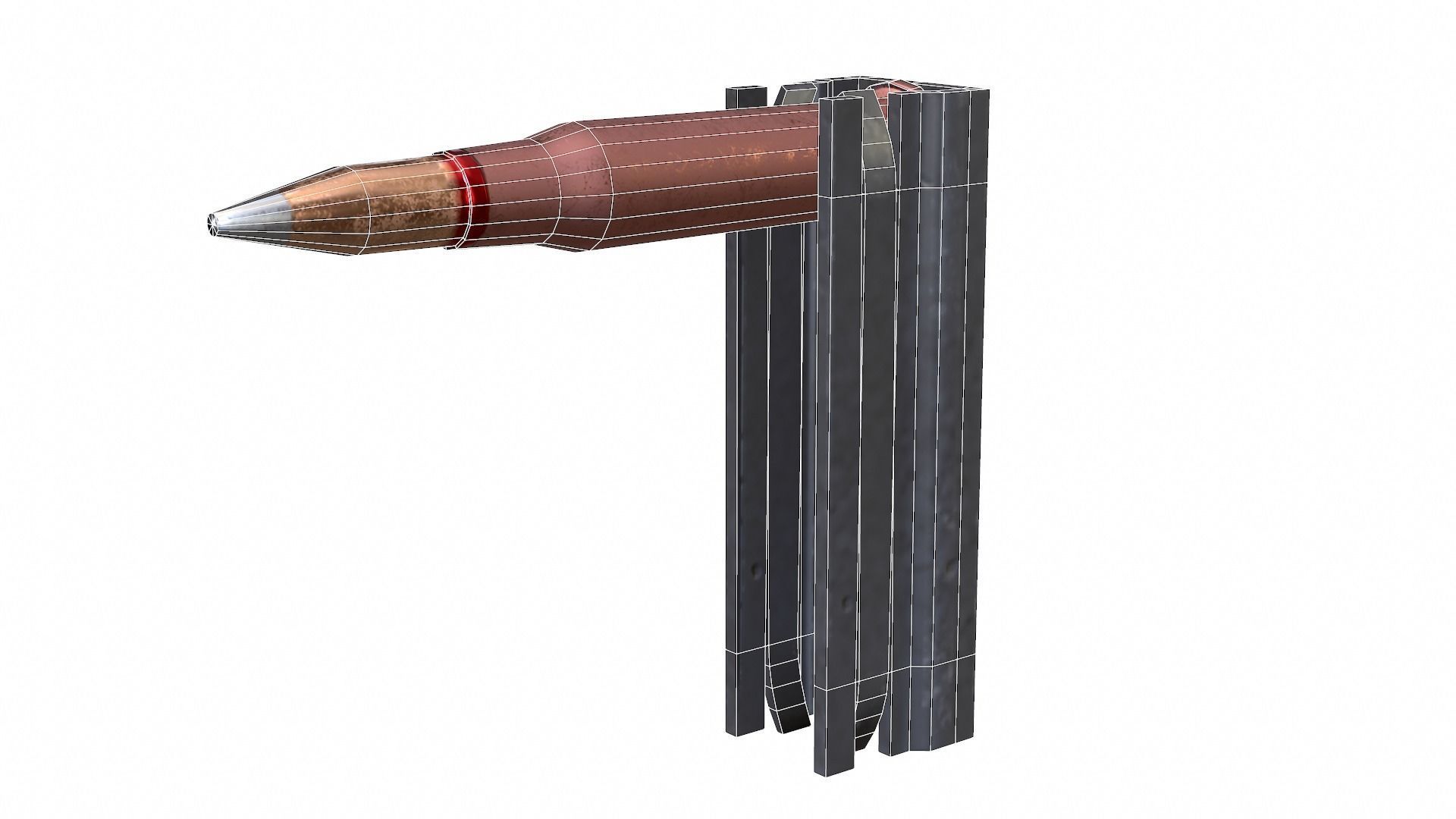 Soviet Mosin-Nagant M38 Low-poly 3D model_27