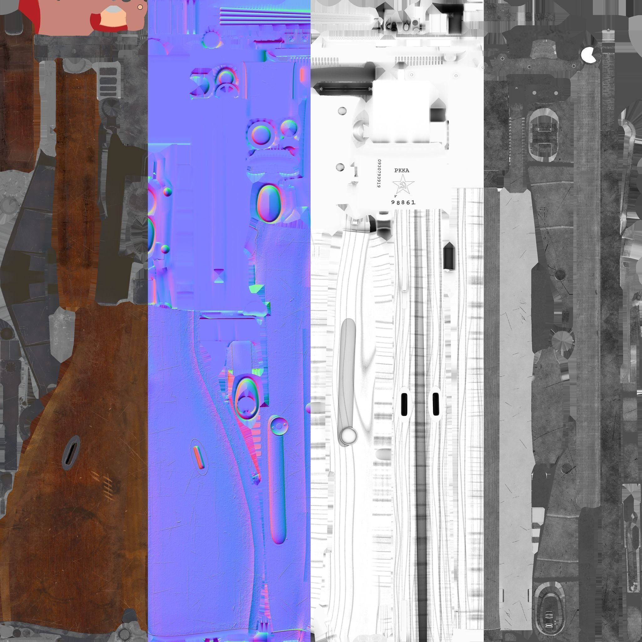 Soviet Mosin-Nagant M38 Low-poly 3D model_5