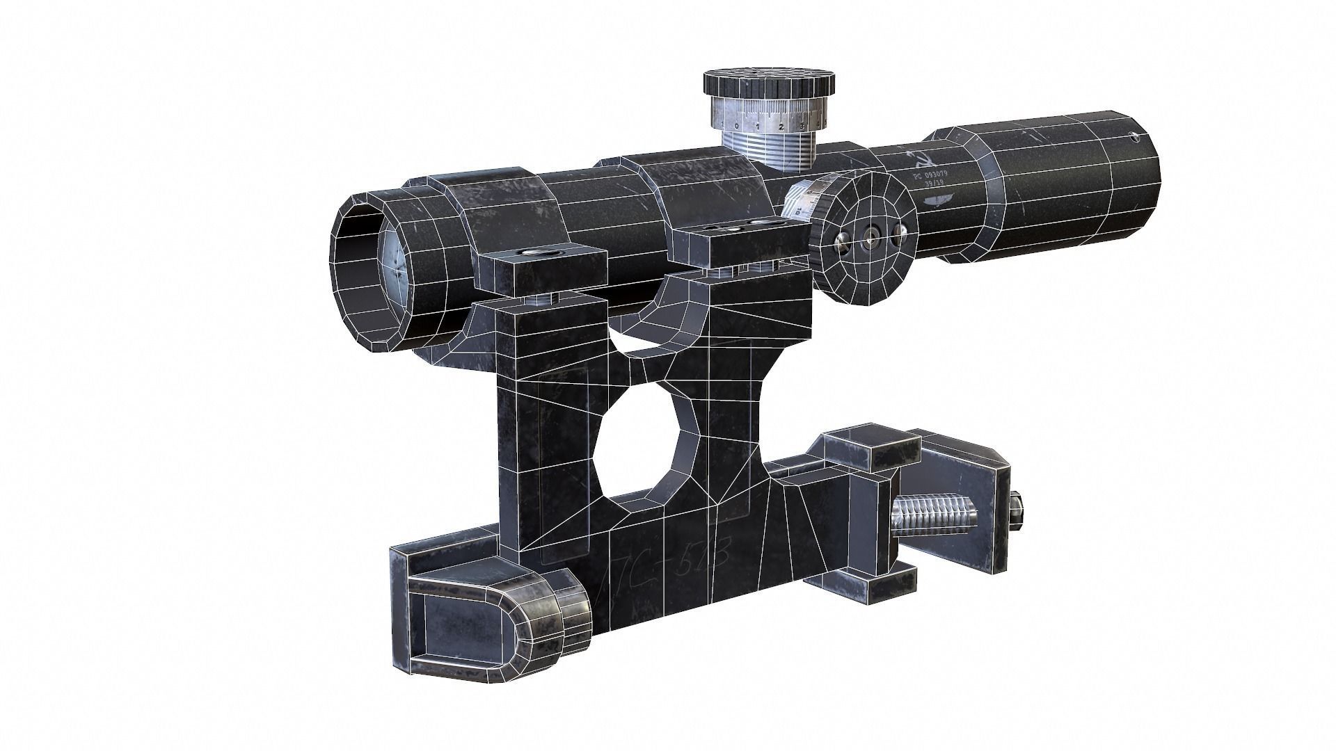 Soviet Mosin-Nagant M38 Low-poly 3D model_28