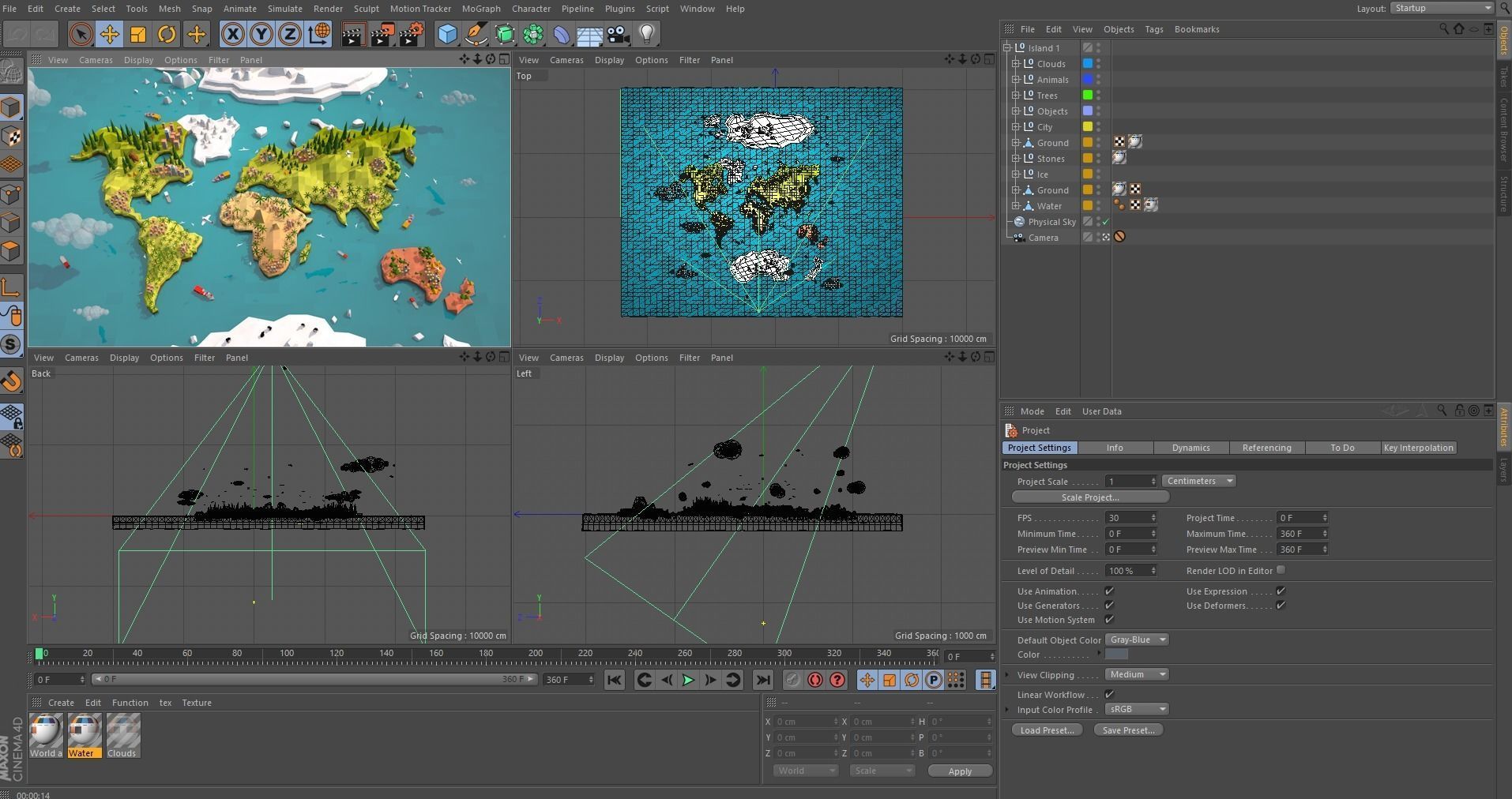 Cartoon Low Poly Earth World Map Low-poly 3D model_10
