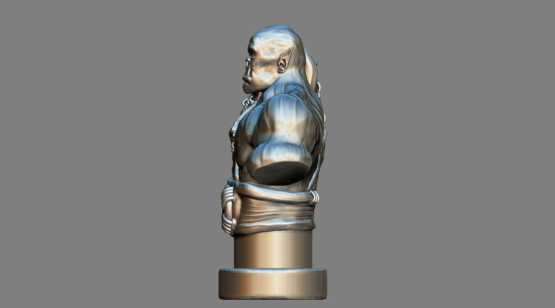 Armored Orc Warrior Printable 3D model 3D print model_2