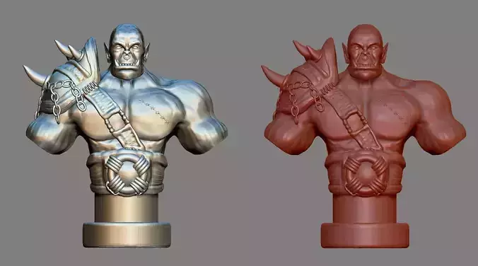Armored Orc Warrior Printable 3D model 3D print model