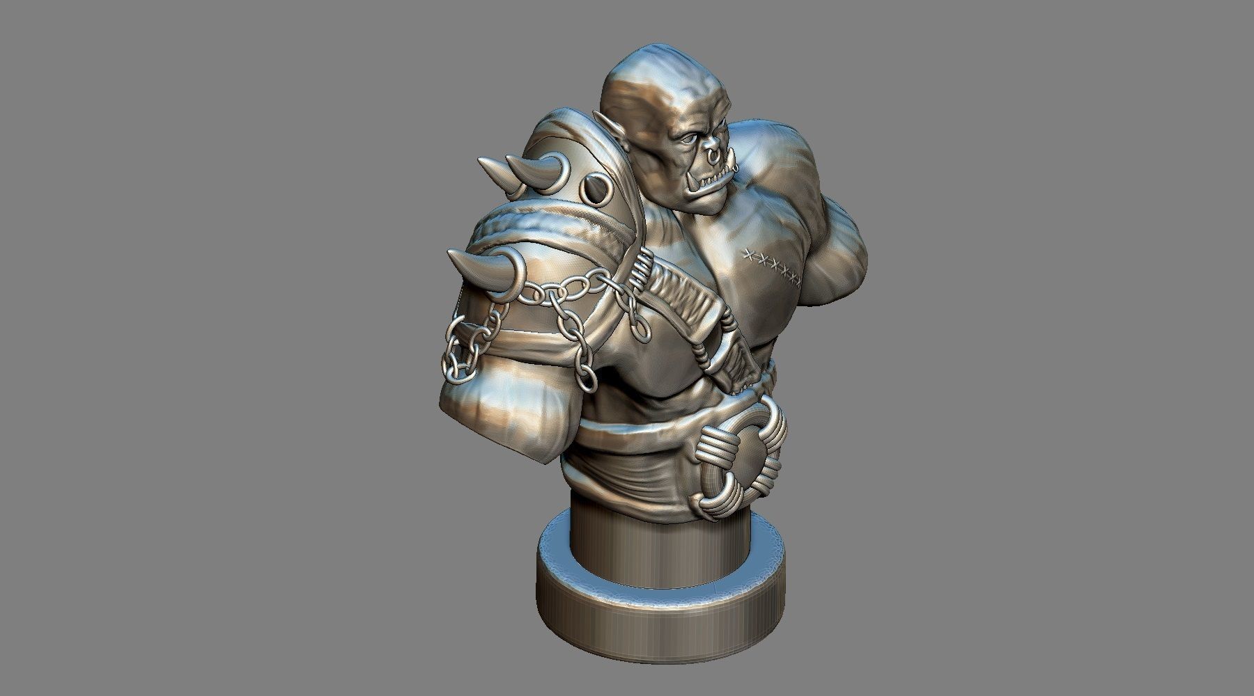 Armored Orc Warrior Printable 3D model 3D print model_8