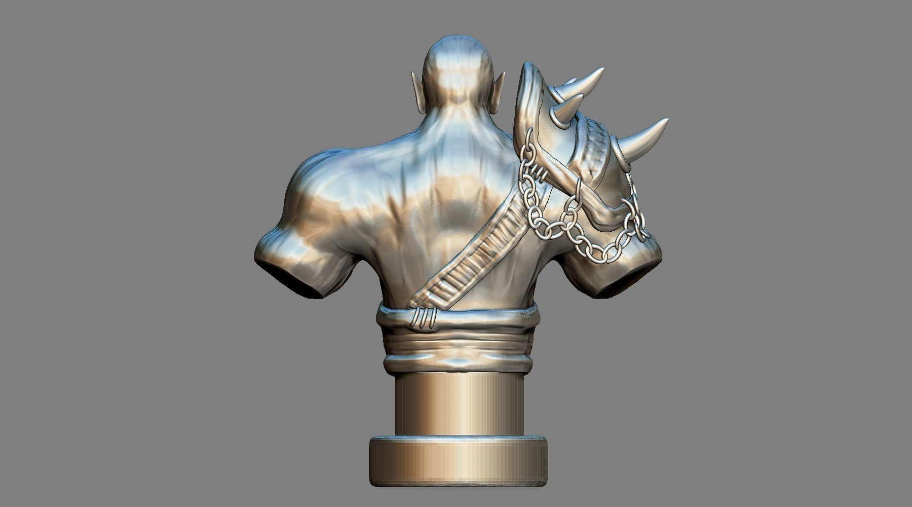 Armored Orc Warrior Printable 3D model 3D print model_4