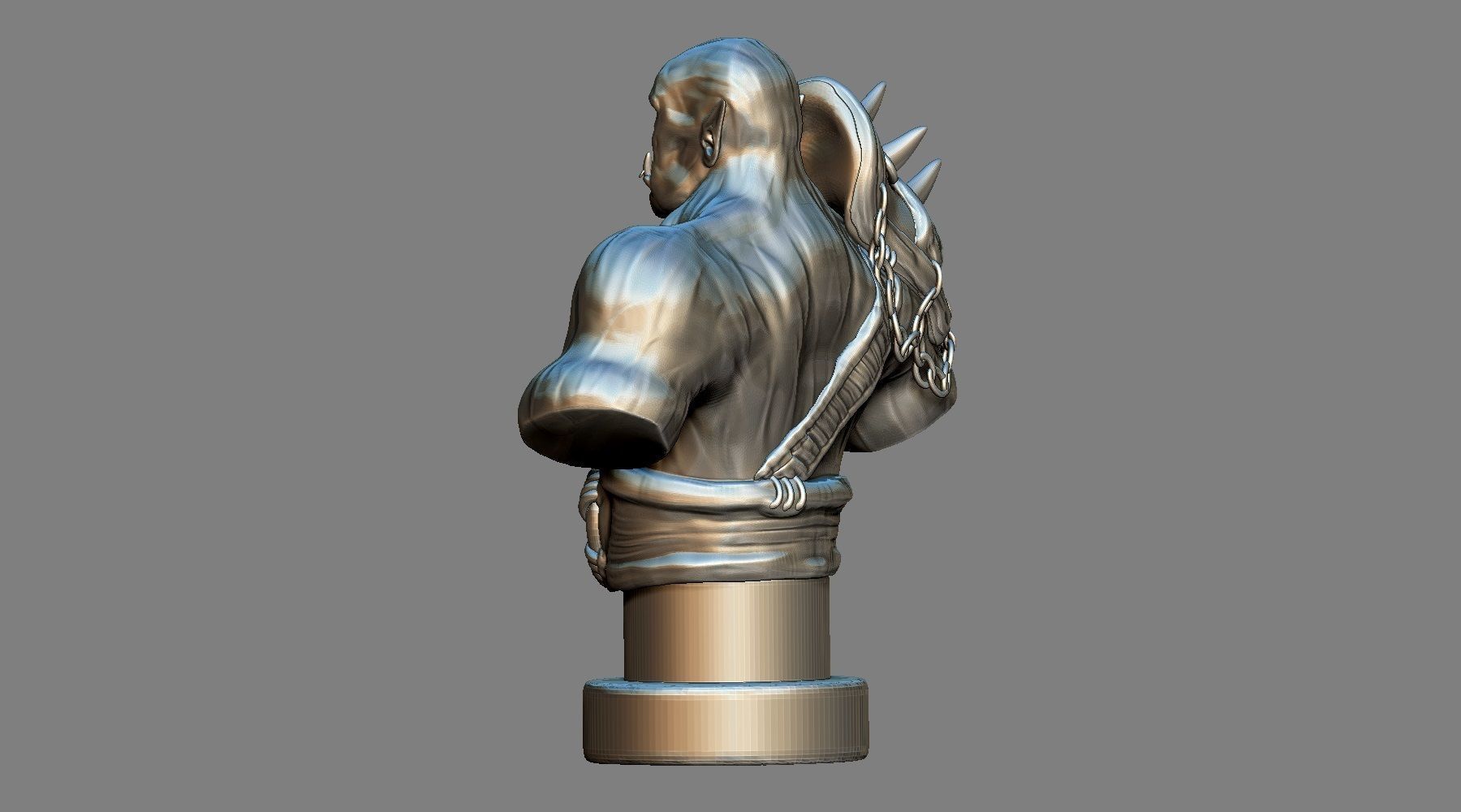 Armored Orc Warrior Printable 3D model 3D print model_3