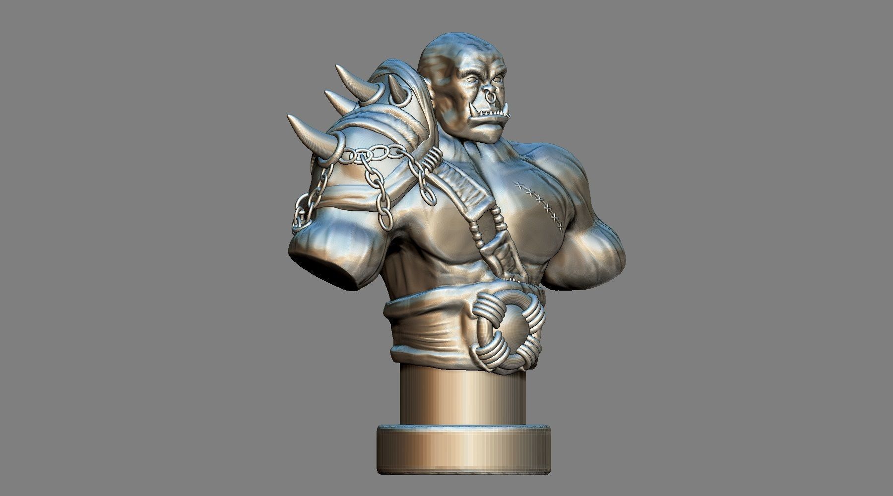 Armored Orc Warrior Printable 3D model 3D print model_7