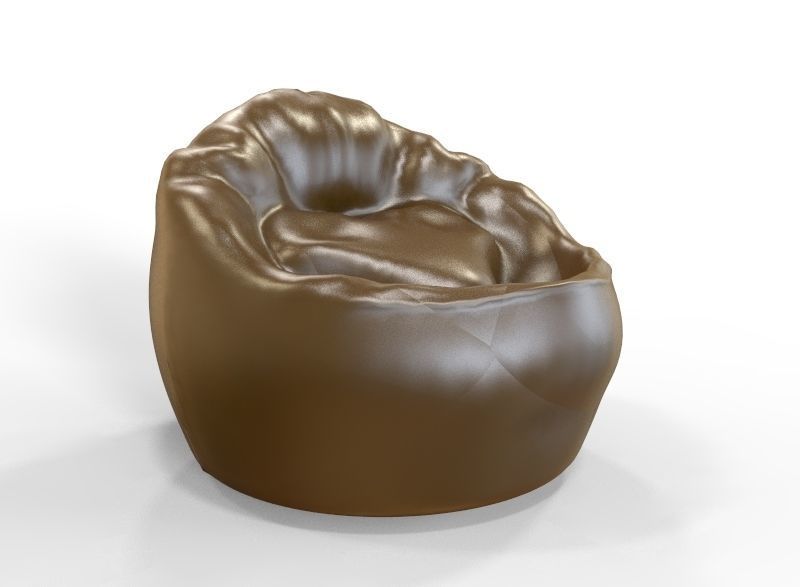 Bean Bag  Low-poly 3D model_1