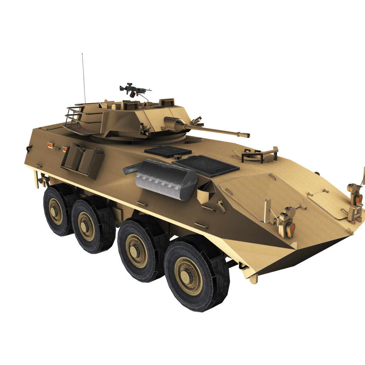 LAV-25 army armored vehicle 3D model_85