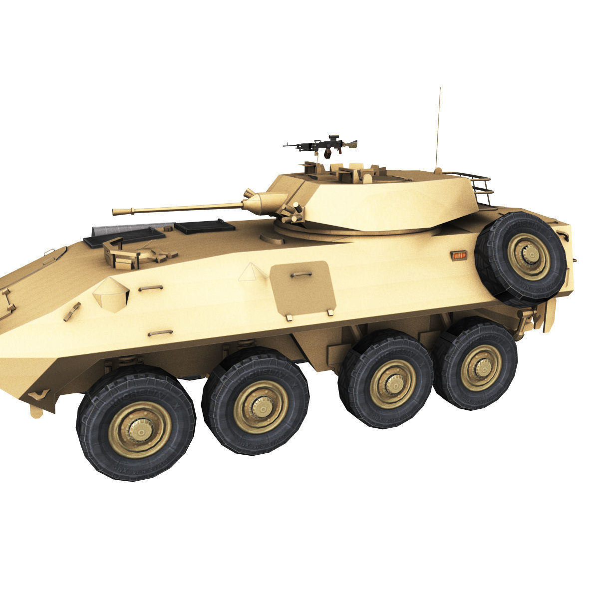 LAV-25 army armored vehicle 3D model_34