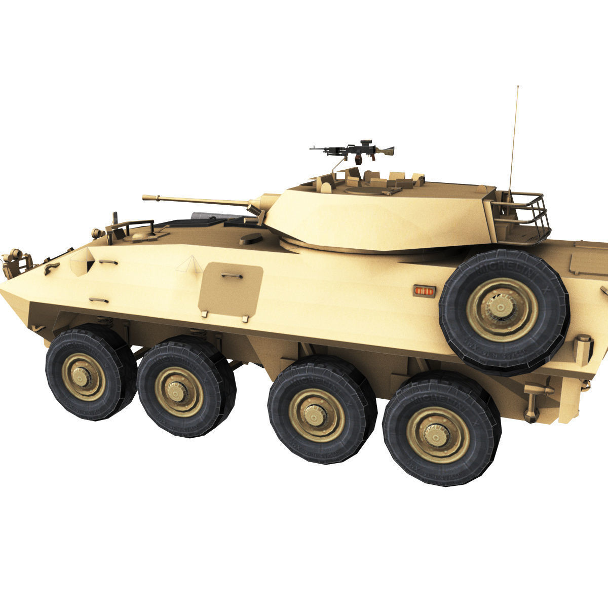 LAV-25 army armored vehicle 3D model_43