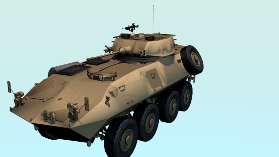 LAV-25 army armored vehicle 3D model_1