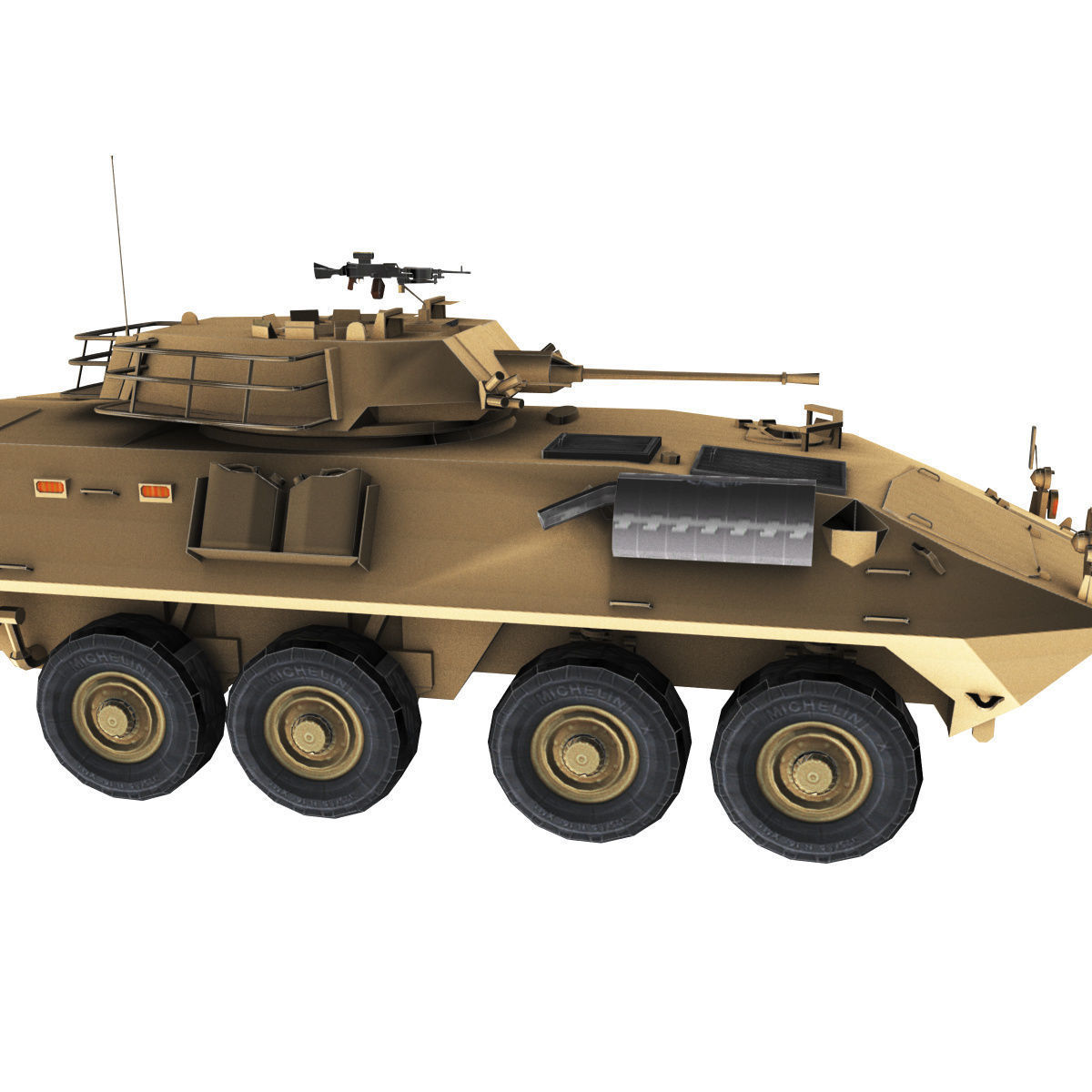 LAV-25 army armored vehicle 3D model_78