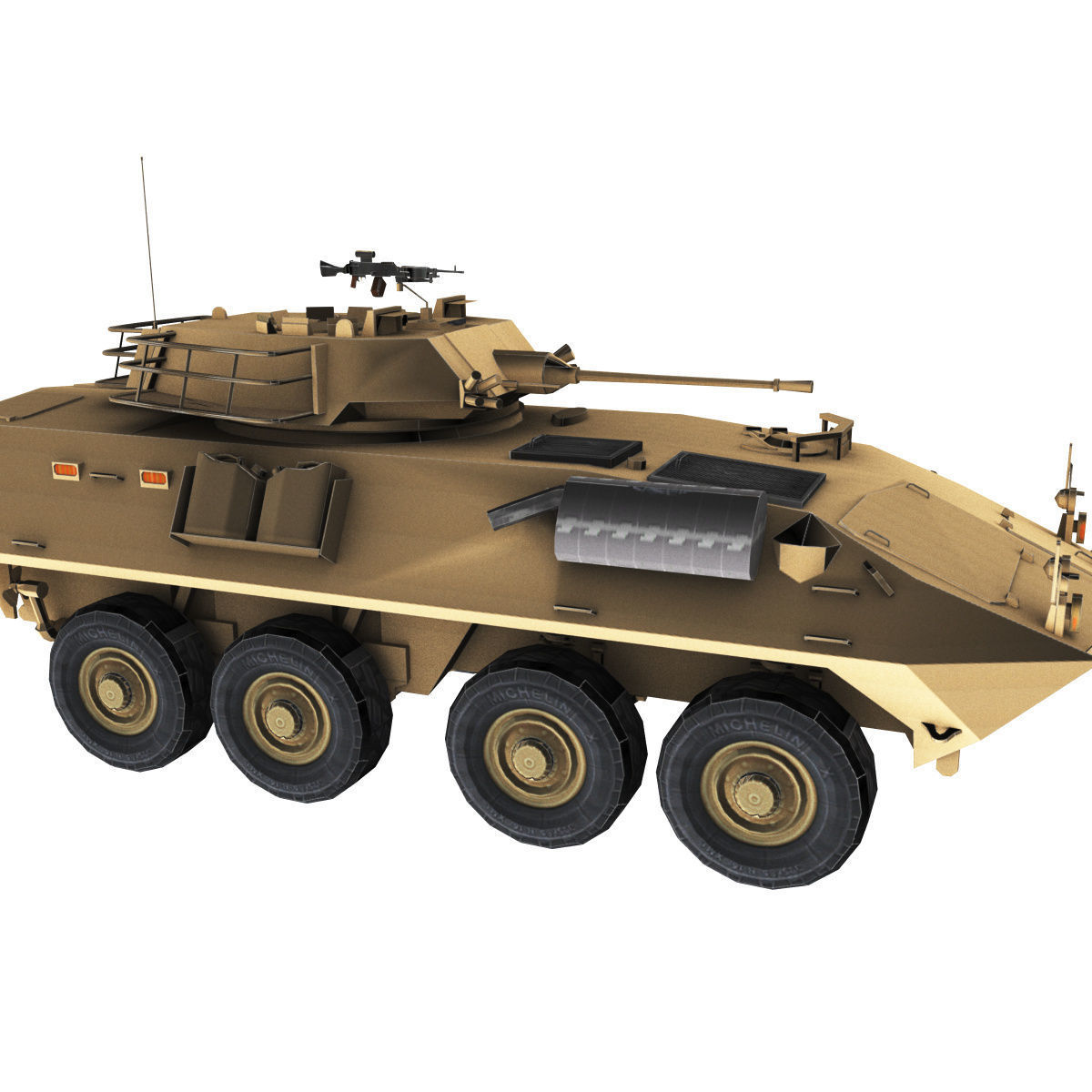 LAV-25 army armored vehicle 3D model_79
