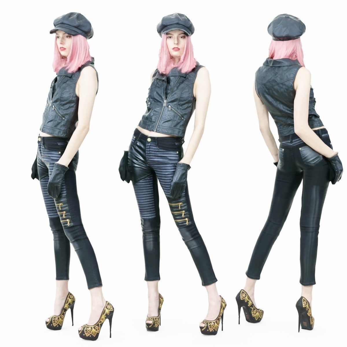 10 Sexy Girls Collection Low-poly 3D model_3